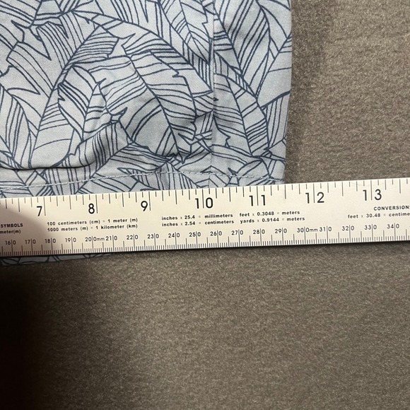 Tommy Hilfiger Mens 36 Blue Tropical Palm Leaf Chino Shorts Beach Summer Preppy - Picture 7 of 13
